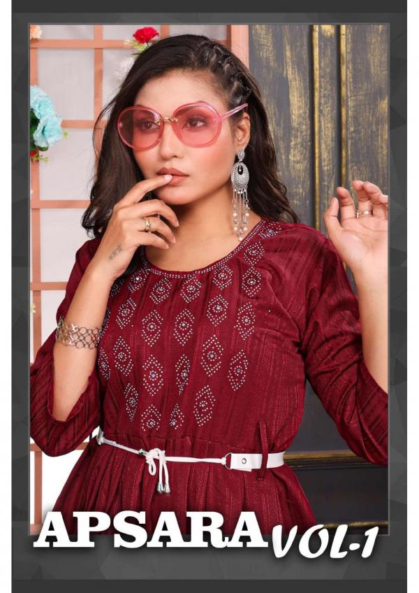 Golden Apsara Vol 1 Chinon Designer Exclusive Kurti Collection